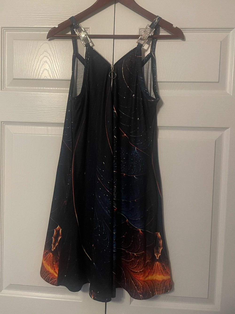 Abstract Zip-Front Dress